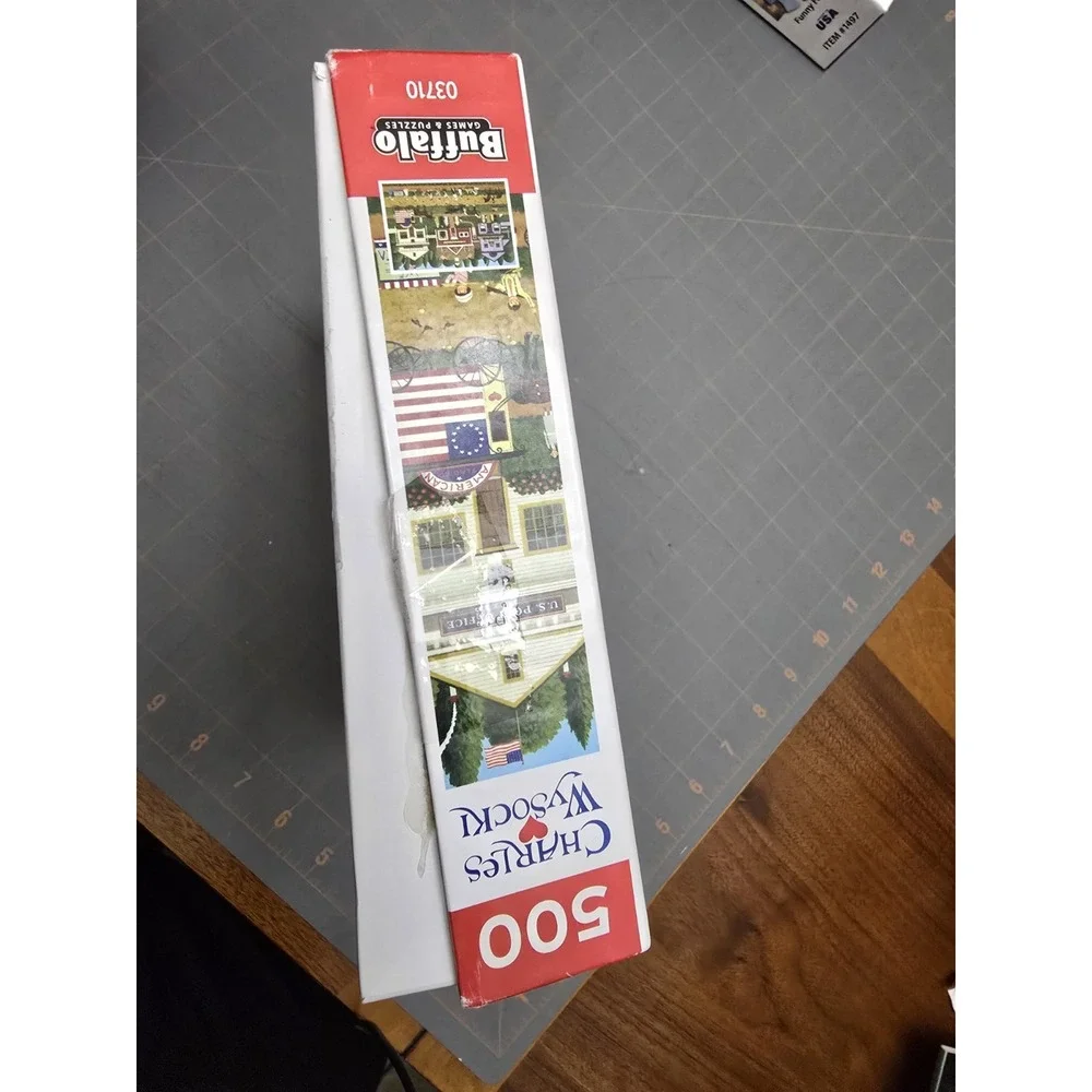 Charles Wysocki Young Patriots 500-piece jigsaw puzzle. House Horse America Danc